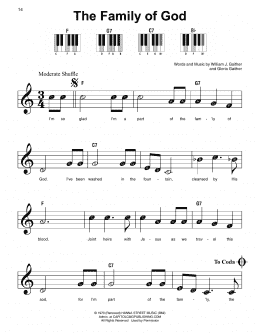 page one of The Family Of God (Super Easy Piano)
