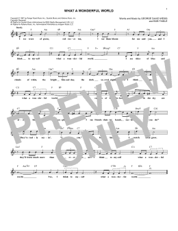 page one of What A Wonderful World (Lead Sheet / Fake Book)