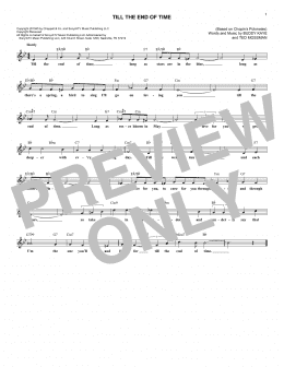 page one of Till The End Of Time (Lead Sheet / Fake Book)