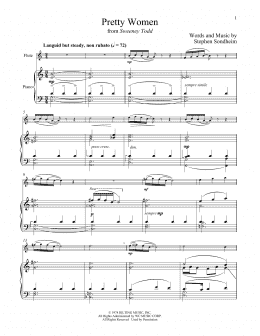page one of Pretty Women (from Sweeney Todd) (Flute and Piano)