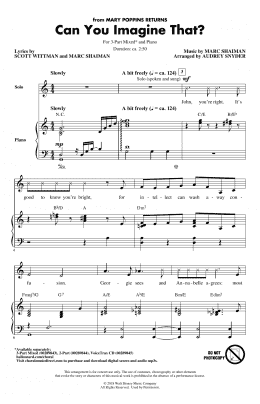 page one of Can You Imagine That? (from Mary Poppins Returns) (arr. Audrey Snyder) (3-Part Mixed Choir)