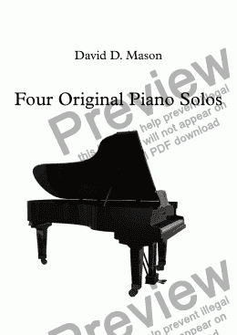 page one of Four Original Piano Solos
