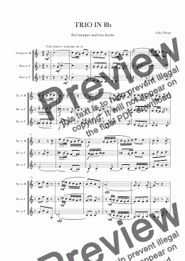 page one of Trio in Bb - Trumpet & 2 Horns