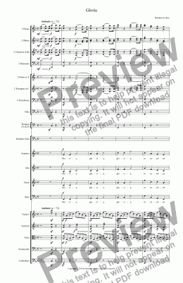 page one of Mass in C Minor: Gloria