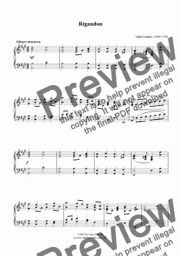 page one of Wedding Grand March -Rigaudon- Download Sheet Music