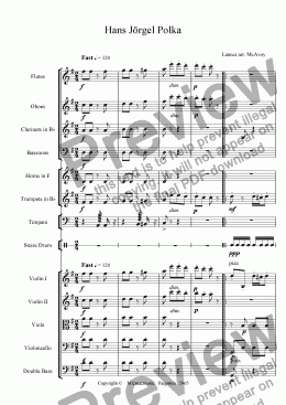 page one of Hans Jorgel Polka