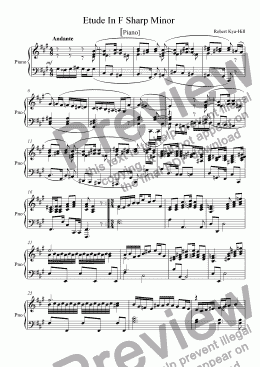 page one of Etude In F Sharp Minor [Piano]