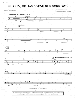 page one of Surely, He Has Borne Our Sorrows - Double Bass (Choir Instrumental Pak)