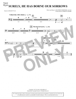 page one of Surely, He Has Borne Our Sorrows - Timpani (Choir Instrumental Pak)
