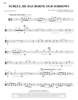 page one of Surely, He Has Borne Our Sorrows - Viola (Choir Instrumental Pak)