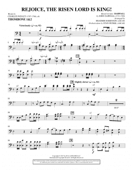 page one of Rejoice, the Risen Lord Is King! - Trombone 1 & 2 (Choir Instrumental Pak)