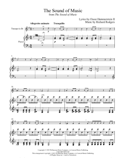 page one of The Sound Of Music (Trumpet and Piano)