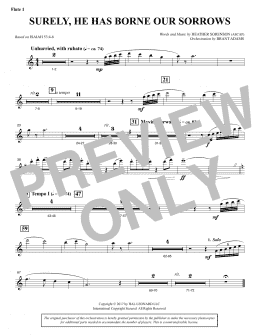 page one of Surely, He Has Borne Our Sorrows - Flute 1 (Choir Instrumental Pak)