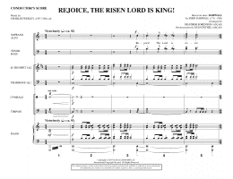 page one of Rejoice, the Risen Lord Is King! - Full Score (Choir Instrumental Pak)