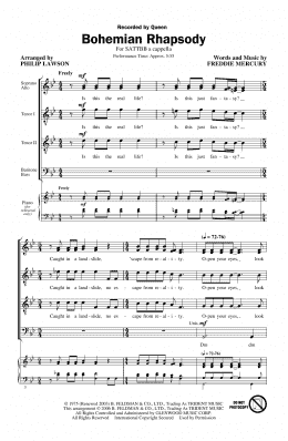 page one of Bohemian Rhapsody (arr. Philip Lawson) (SATTBB Choir)