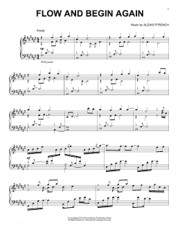 page one of Flow And Begin Again (Piano Solo)