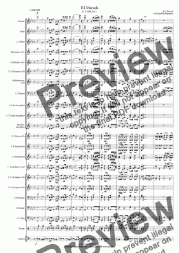 page one of 3.Marsch W.A.Mozart  Blasorchester