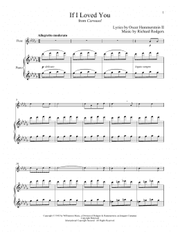 page one of If I Loved You (from Carousel) (Flute and Piano)