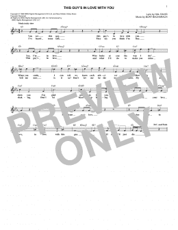 page one of This Guy's In Love With You (Lead Sheet / Fake Book)