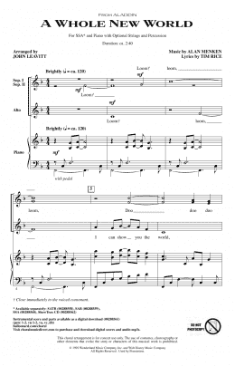 page one of A Whole New World (from Aladdin) (arr. John Leavitt) (SSA Choir)