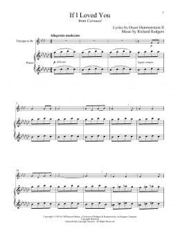page one of If I Loved You (from Carousel) (Trumpet and Piano)
