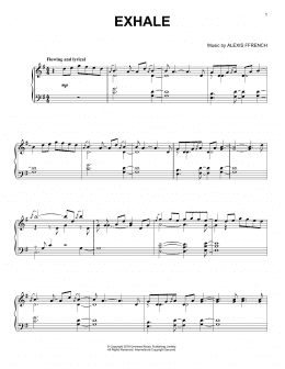 page one of Exhale (Piano Solo)