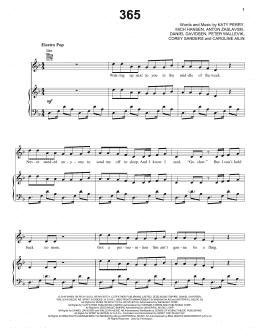 page one of 365 (Piano, Vocal & Guitar Chords (Right-Hand Melody))