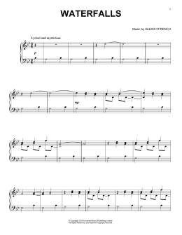 page one of Waterfalls (Piano Solo)