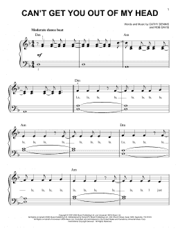 page one of Can't Get You Out Of My Head (Easy Piano)