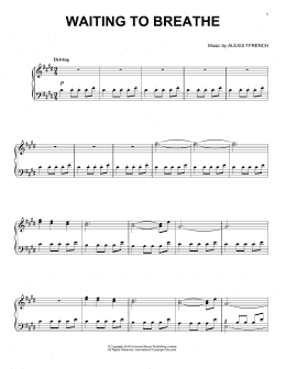 page one of Waiting To Breathe (Piano Solo)
