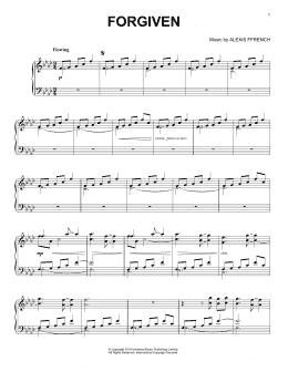page one of Forgiven (Piano Solo)