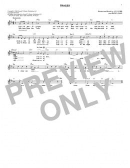 page one of Traces (Lead Sheet / Fake Book)