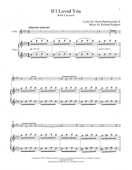 page one of If I Loved You (from Carousel) (Violin and Piano)