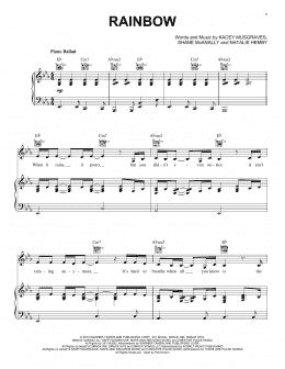 page one of Rainbow (Piano, Vocal & Guitar Chords (Right-Hand Melody))