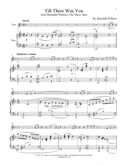 page one of Till There Was You (from The Music Man) (Flute and Piano)