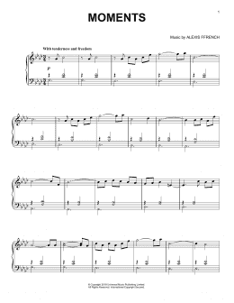 page one of Moments (Piano Solo)