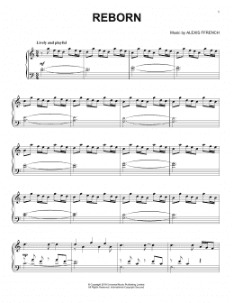 page one of Reborn (Piano Solo)