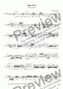 page one of foglio 04.08 (for bass clarinet)