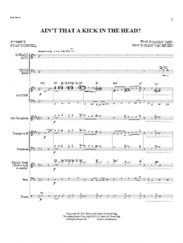 page one of Ain't That A Kick In The Head? - Full Score (Choir Instrumental Pak)