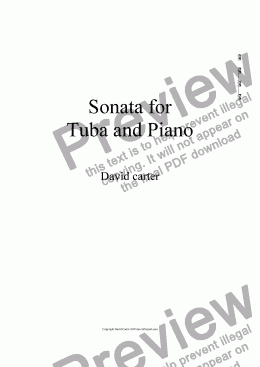 page one of Tuba Sonata - 1st Movement