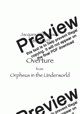 page one of Overture from Orpheus in the Underworld