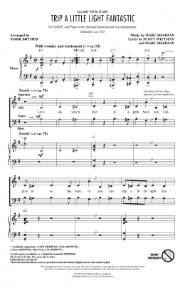 page one of Trip A Little Light Fantastic (from Mary Poppins Returns) (arr. Mark Brymer) (SATB Choir)