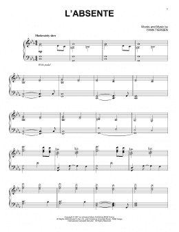 page one of L'Absente (Piano Solo)