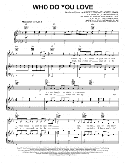 page one of Who Do You Love (feat. 5 Seconds of Summer) (Piano, Vocal & Guitar Chords (Right-Hand Melody))