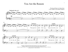 page one of You Are The Reason (Educational Piano)