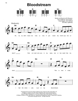 page one of Bloodstream (Super Easy Piano)
