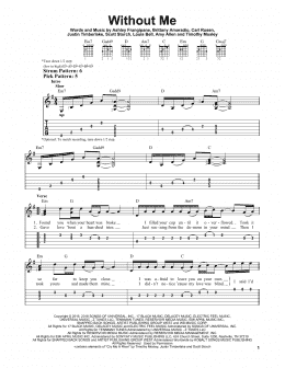 page one of Without Me (Easy Guitar Tab)