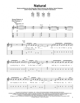 page one of Natural (Easy Guitar Tab)