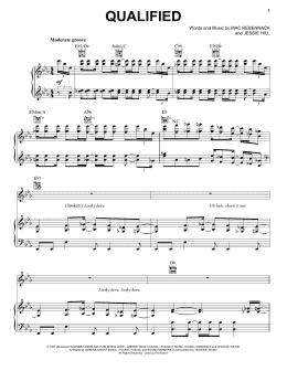 page one of Qualified (Piano, Vocal & Guitar Chords (Right-Hand Melody))