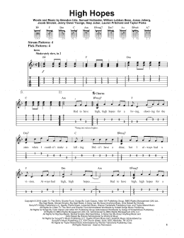 page one of High Hopes (Easy Guitar Tab)